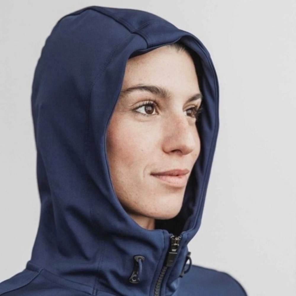 NoBull Women's Softshell Full Zip Hoodie Jacket Deep Navy Size Small - Picture 2 of 7